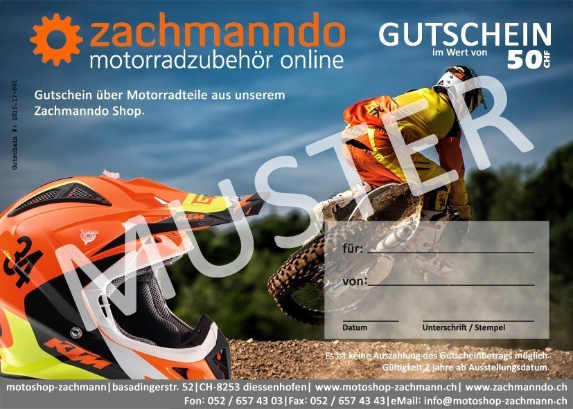 Gutschein im Wert von CHF 50.- (fünfzig)