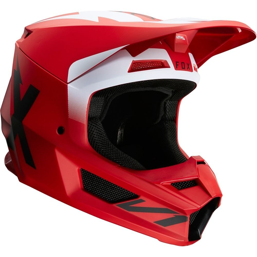 Helmet FOX V1 Werd rot/weiss Gr. XL